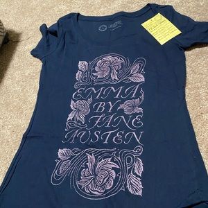 Emma shirt NWT Out of Print size L Jane Austen